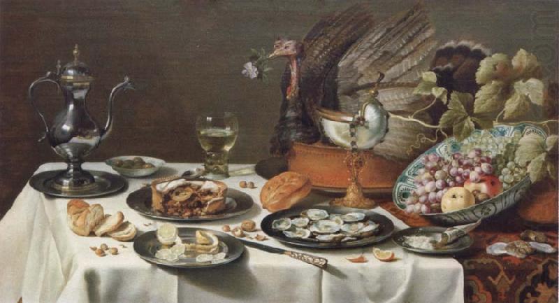 Style life with turkey, Pieter Claesz